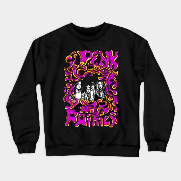 Pink Fairies Crewneck Sweatshirt by KubikoBakhar